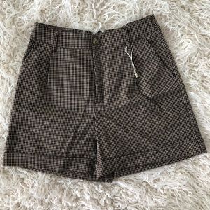 Stradivarius Plaid Shorts